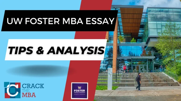 UW Foster MBA Essay Tips & Analysis 2026–2027