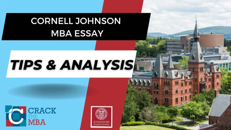 Cornell Johnson MBA Essay Tips & Analysis 2026-2027