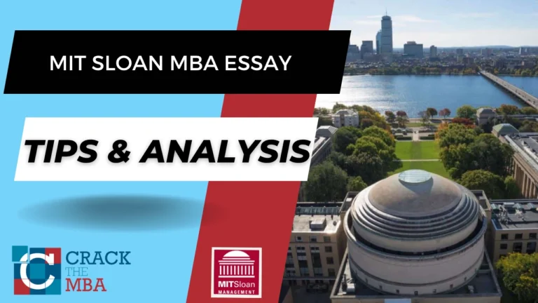 MIT Sloan MBA Essay Tips & Analysis 2026-2027