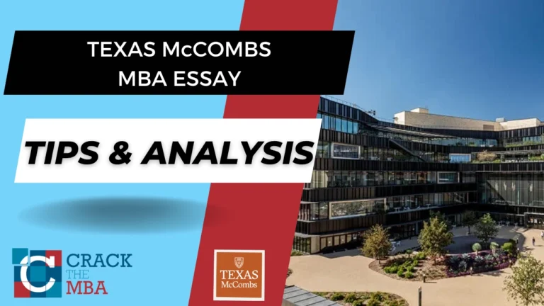 Texas McCombs MBA Essay Tips & Analysis 2026-2027